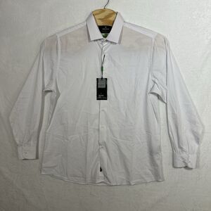 TOM BAINE Performance Collection Men’s XXL‎ White Slim Fit Long Sleeve Shirt NEW